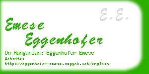 emese eggenhofer business card